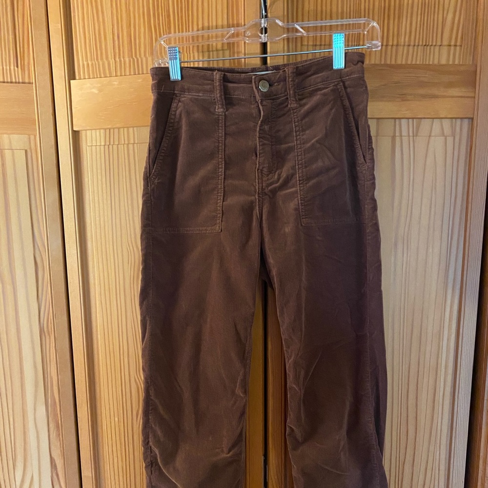 Mavi Shiela High-Rise straight leg brown corduroy pants size 25